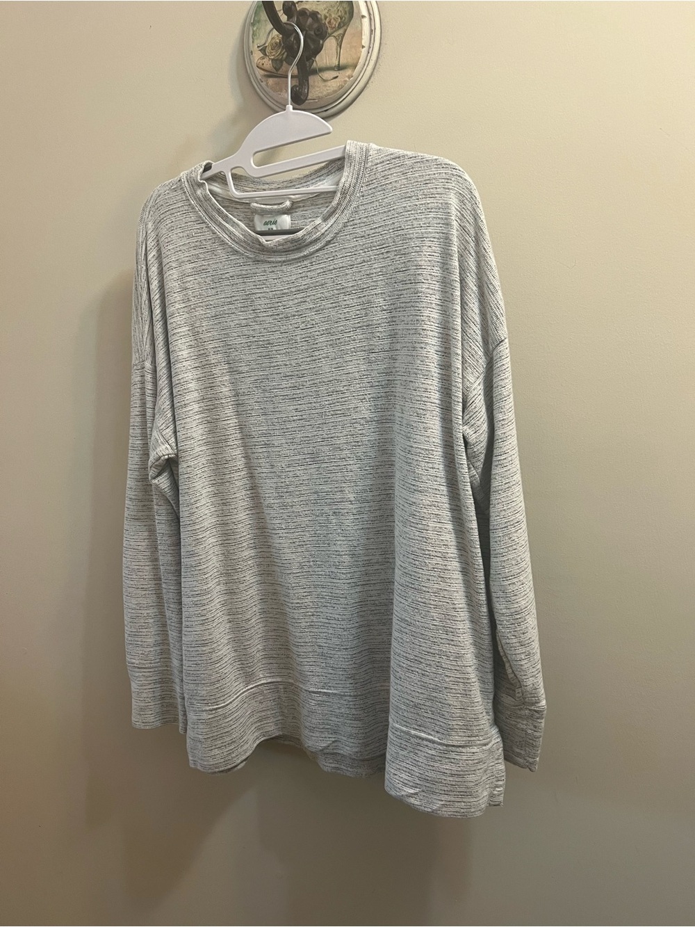 Aerie Women’s Oversized Crewneck Tunic Sweater - Light Heather Gray Size M